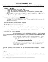 Permission form for taking Honors Art - SHS Home