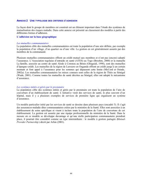 LES MUTUELLES DE SANTÃ EN AFRIQUE SUB-SAHARIENNE ...