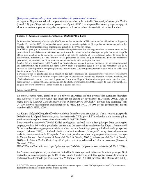 LES MUTUELLES DE SANTÃ EN AFRIQUE SUB-SAHARIENNE ...