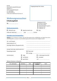 Vorlage - Wohnungsansuchen der Gemeinde Lamprechtshausen