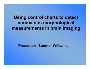 Presentation - Statistical Sciences