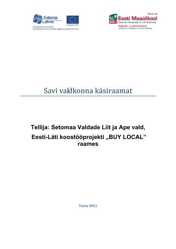 Savi valdkonna kÃ¤siraamat - Setomaa Valdade Liit