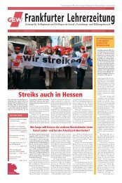 Streiks auch in Hessen - GEW Bezirksverband Frankfurt