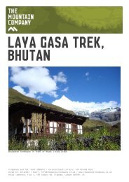 LAYA GASA TREK, BHUTAN - The Mountain Company