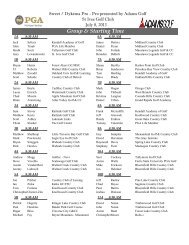 Round 1 Pairings - Michigan PGA Golf