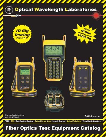 Fiber Optics Test Equipment Catalog