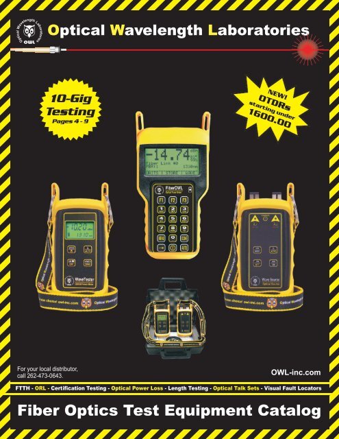 Fiber Optics Test Equipment Catalog