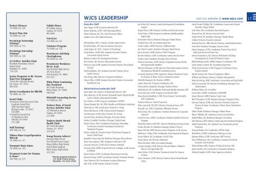 annual review 2008 - Westchester Jewish Community Services