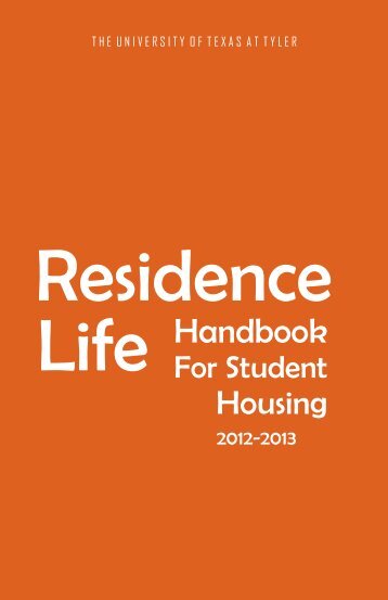 Housing Handbook - The University of Texas at Tyler