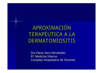 APROXIMACIÃN TERAPÃUTICA A LA DERMATOMIOSITIS