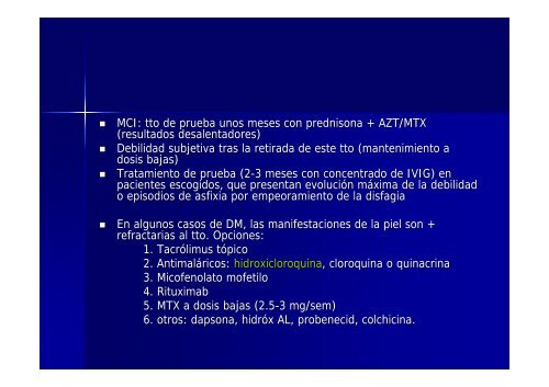 APROXIMACIÃN TERAPÃUTICA A LA DERMATOMIOSITIS