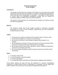 Code of Conduct Form - Nanaimo Curling Club