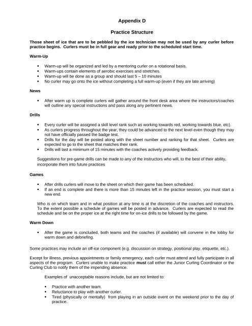 Code of Conduct Form - Nanaimo Curling Club