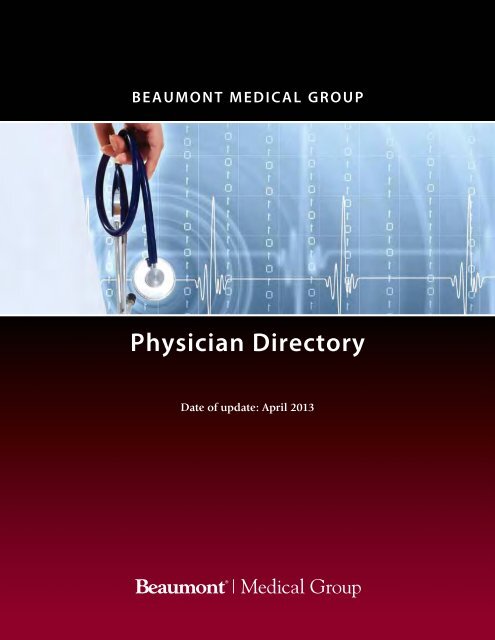 Physician Directory Beaumont physicians