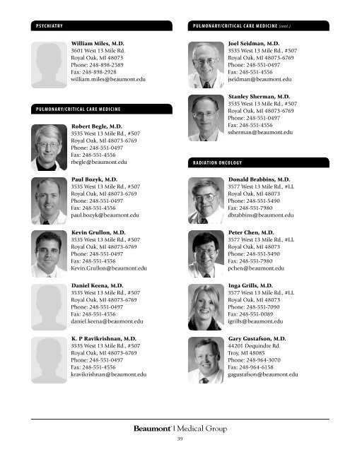 Physician Directory - Beaumont physicians