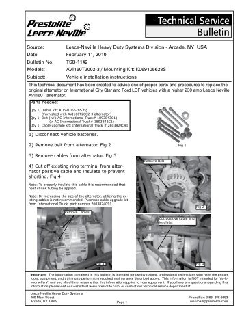 technical service bulletin tsb 052510 pg tec llc technical service bulletin tsb 052510 pg tec llc