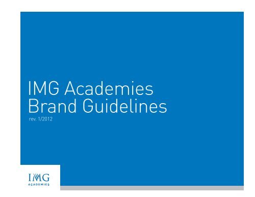 IMG Academies Brand Guidelines - IMG Academy