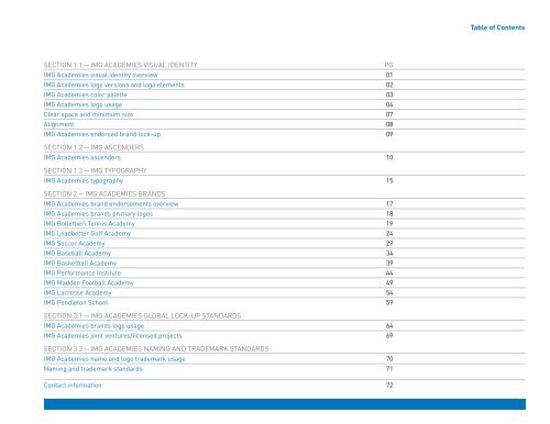 IMG Academies Brand Guidelines - IMG Academy