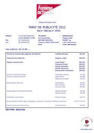 TARIF DE PUBLICITÉ 2012 - Les Tarifs de la Presse