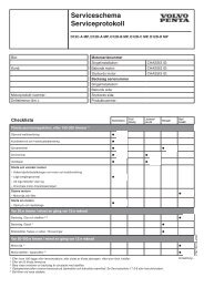 Serviceschema Serviceprotokoll - Volvo Penta Service