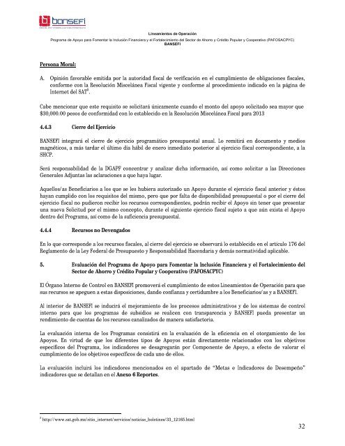 Programa de Apoyo para Fomentar la InclusiÃ³n Financiera ... - Bansefi