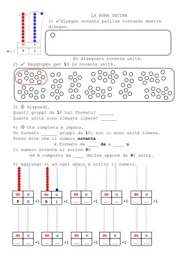 LA NONA DECINA 1) Disegno novanta palline ... - La Teca Didattica