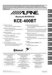 KCE-400BT â R EN - Alpine