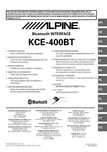 KCE-400BT â R EN - Alpine