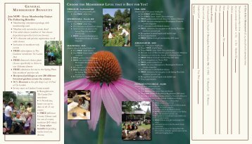 general membership benefits - Birmingham Botanical Gardens