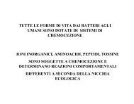 tutte le forme di vita dai batteri agli umani sono dotate di sistemi di ...