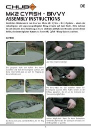 Cyfish Mk2+ Bivvy As sembly Instructions German ... - Chub Fishing