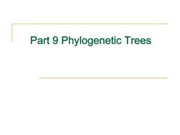 Part 9 Phylogenetic Trees