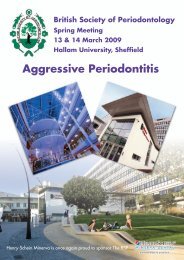 Conference Programme - the British Society of Periodontology ...