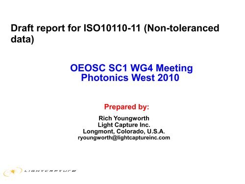 Draft report for ISO10110-11 (Non-toleranced data) - Optics and ...