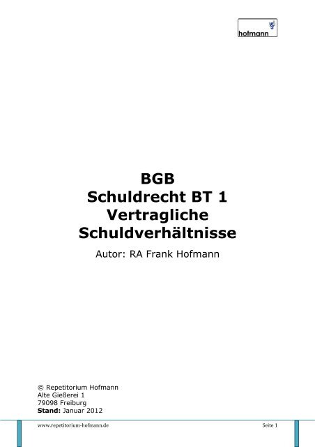 Top Skript schuldrecht bt 1 kaufrecht werkvertragsrecht EBook Images