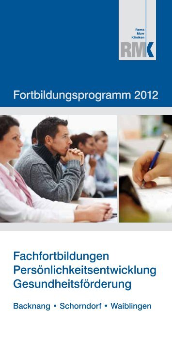 Fortbildungsprogramm 2012 Fachfortbildungen - Rems Murr Kliniken