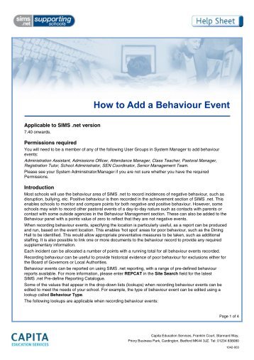 How to Add a Behaviour Event.pdf - EiS Kent