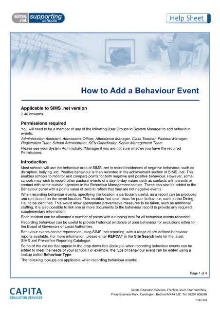 How to Add a Behaviour Event.pdf - EiS Kent