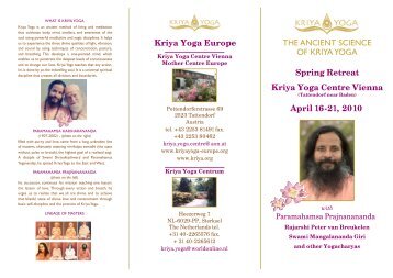 2010-04 flyer, engl.pdf - Kriya Yoga Institute