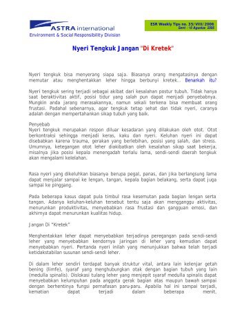 Nyeri Tengkuk Jangan di kretek.pdf - The Mail Archive