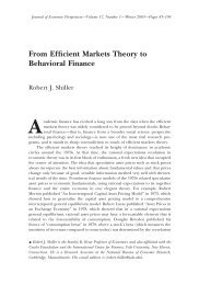 From Efficient Markets Theory to Behavioral Finance