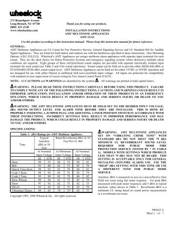 P82623 - Wheelock Products