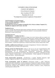 Programma - Farmacia