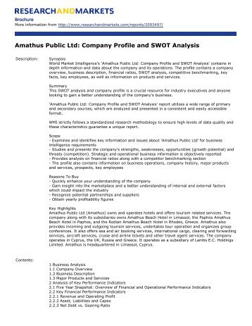 Amathus Public Ltd: Company Profile and ... - Research and Markets