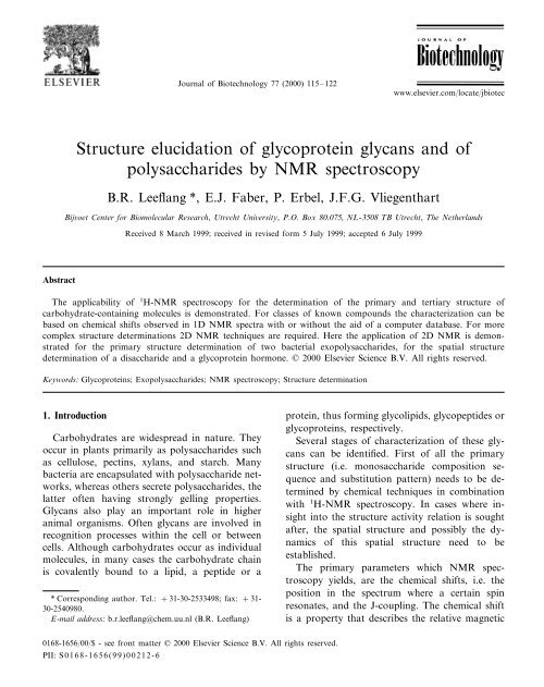 Structure elucidation of glycoprotein glycans and of ... - ResearchGate