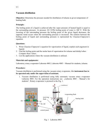 Vacuum distillation