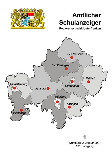 Amtlicher Schulanzeiger Regierungsbezirk Unterfranken