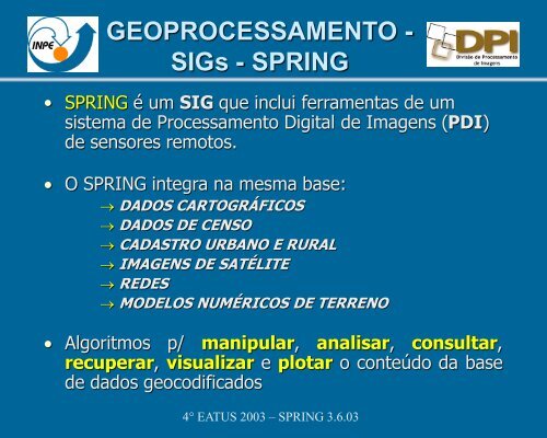 Programa SPRING - INPE-DGI