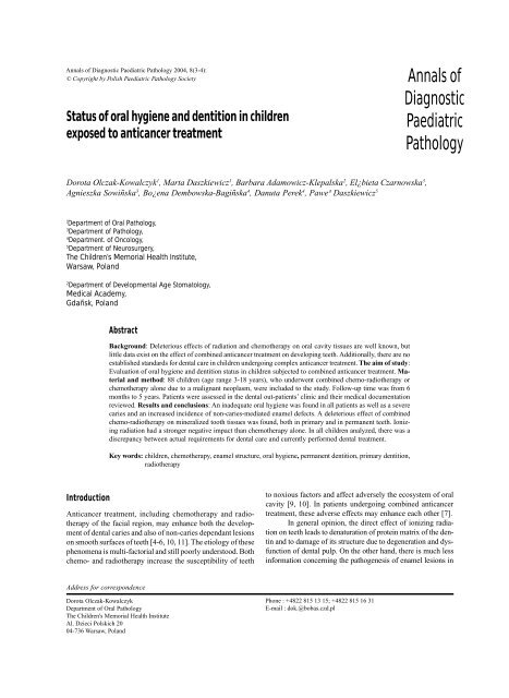 Annals of Diagnostic Paediatric Pathology