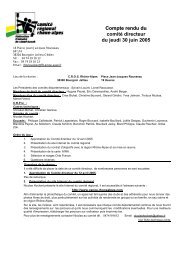 Compte-rendu du Comité Directeur du 30 06 2005 - Comité régional ...